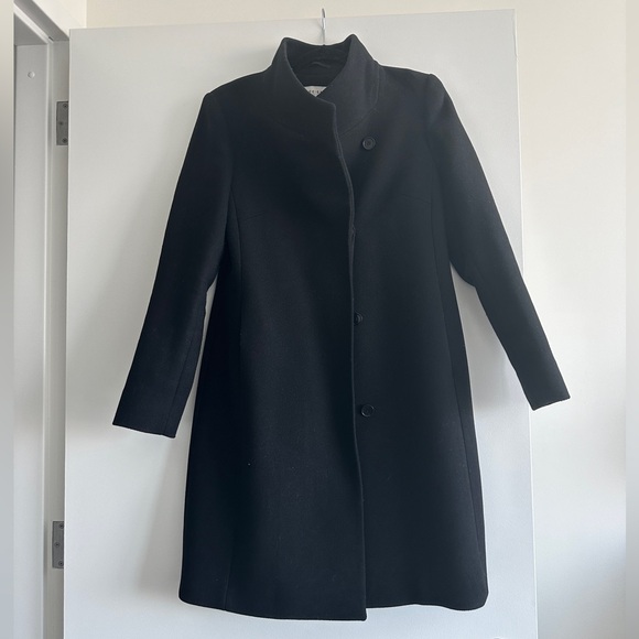 Reiss Mia Wool Blend Coat - Black Size 6 - Picture 3 of 5